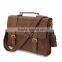 2016 New Design Vintage Genuine Leather Men's Business Bags Holding Laptop Documents Other Things New Arrival Bag Light Coffee