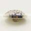 fauxmetal round dome plastic shank button