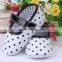 0300Hot sale Girls Toddler Soft Sole Hot Pink dot anti slip Baby Shoes
