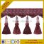 Fringes wholesalers rayon material acrylic bead tassel fringe for curtain and home decor