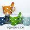 Liling factory 335ml printing mugs coffee sets ceramic and spoon for wholesale