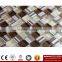 IMARK Brown Wood Texture Glass Mosaic With Painting Glass Mosaic And Misty Glass Mosaic