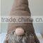 Large lift-size brown color 70 cm tall elves plush toy with top hat and long beard