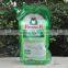 Stand up spout pouch for liquid detergent