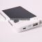 new arrival portable solar power bank 4000mah lithium polymer battery charger with build-in cable