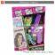Fashion pretend plastic hair beauty hair set toy for girl