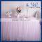 SK005M New arrival puffy banquet wedding 6ft rectangle tutu Custom made ruffled light pink tulle table skirt