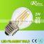 Trade assurance high quality A60 4W 6W 8W full glass led filament bulb