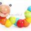 Colorful insects twist caterpillars wooden educational toys for kids