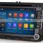 2 din Quad core Black colored car dvd player with GPS for VW skoda