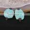 Natural Turquoise Stone Connector Beads, Druzy Beads with Pave Crystal Stone For Jewelry Making