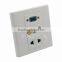 VGA, 3RCA AV, AC power wall plate with back side screw connection