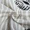 Stripe and Zebra Printed Knitted Cotton Blanket
