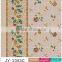 JY-2353 Laminated PVC tablecloth with non-woven/flannel backing( golden/silver partial printing)