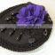 MYLOVE Dark Purple Flower Mini Top Hat Lady Party Hair Accessory