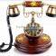 Wood Craft Retro Style Caller Id Phone Home Vintage Corded Telephones For Decor