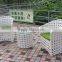 big hole special white rattan wicker garden chairs and table