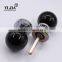 zinc metal black globe shape glass handle door knobs cover