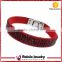 2016 new fashion style leather wrap crystal bracelet for gift in hot sale