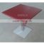 red color artificial stone table solid surface dining table coffee table