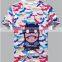 Wholesale Fashion Printed O-neck Women Men Summer T-shirt With Shortsleeves