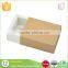High quality recycled brown kraft paper sliding drawer box sock packaging