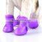 Pet Apparel & Accessories fashion red soft waterproof PVC dog shoes