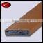 Hard PVC shell graphite based intumescent fireproof door strip with brush and adhesive