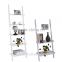 3&5 Tier Wooden Wall Rack Leaning Ladder Shelf Unit Bookcase Display