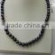 3-4mm black freshwater pearl necklace with 925 sterling silver