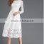 2016 Spring Women Lace Hollow Out Long Dresses Bohemian Femme Sexy Slim Party Dress Vestido