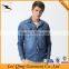 Blue fashion men colored denim shirts