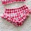 Baby Clothes Set Tthree Pieces Swimsuit Ruffle Sets With Hat Girl Gingham Outfit