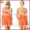Comfortable Fit Strapless Cotton Playsuit Simple Jumpsuit With Size Pockets