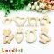 EN71 Approved Organic Zelkova Wood Animal Shape Baby Wooden Teether