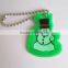 Reflective soft colorful PVC key chain keychain reflectors for safety