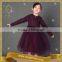 Violet Long Sleeves Elegant Kids Evening Dresses