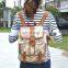 Vintage canvas college Korean backpack