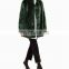 Fashion Outwear Green Faux Fur Winter Coat Women