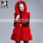 Top Fashion New Design Luxury Real Fox Fur Hood Vest Pattern / Women Winter Sleeveless Hooded Vest