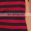 Sex plus size black red stripe racer back maxi sundress