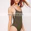 Tie Side Ribbed Sexy Ladies Bodysuit For Weight Loss