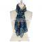 Factory Price Burnout Print Velvet Square Scarf Neck Wear For Mid-aged Women