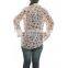 White floral front button full sleeve top for girls