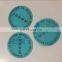 Thin metallic chrome silver round adhesive sticker