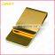 Custom Antique Collectible Gold Plated Brass Inlaid Black Enamel Money Clip