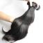 Brown Synthetic Hair 100% Human Hair Extensions Straight Wave