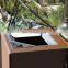 street furniture Corten metal 240 liter waste bin