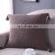 Solid color knit square  cushion cover  tassel pillowcase