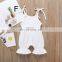 2019 summer Linen Baby folding suit Baby crawling suit with short sleeve cotton triangular pants